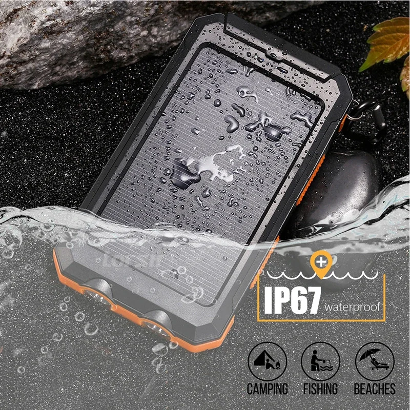 Waterproof Solar Power Bank 20 - Solar Emergency Charger review and price