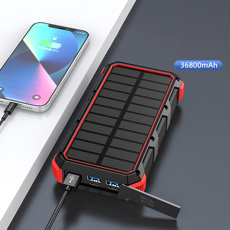 Solar Power Bank 36800mAh with - Solar Emergency Charger review and price