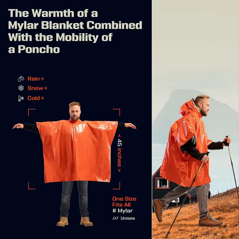1Pc/2Pcs Emergency Rain Poncho - Emergency Poncho Rain review and price